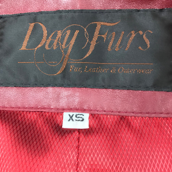 Women's XS Red 100% Soft Leather Jacket Coat - Picture 2 of 8